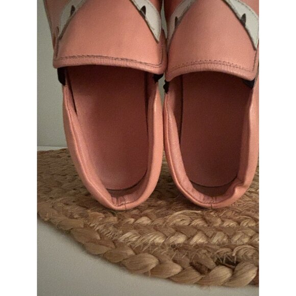 Fendi Jagged Teeth Monsters Motif Pink Slip-on Sneakers Shoes Size Eur 38 US 8 - Picture 5 of 8